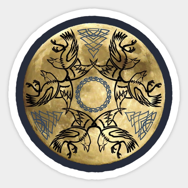 Hugninn and Munin Sticker by KnotYourWorld4